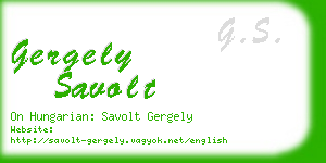 gergely savolt business card